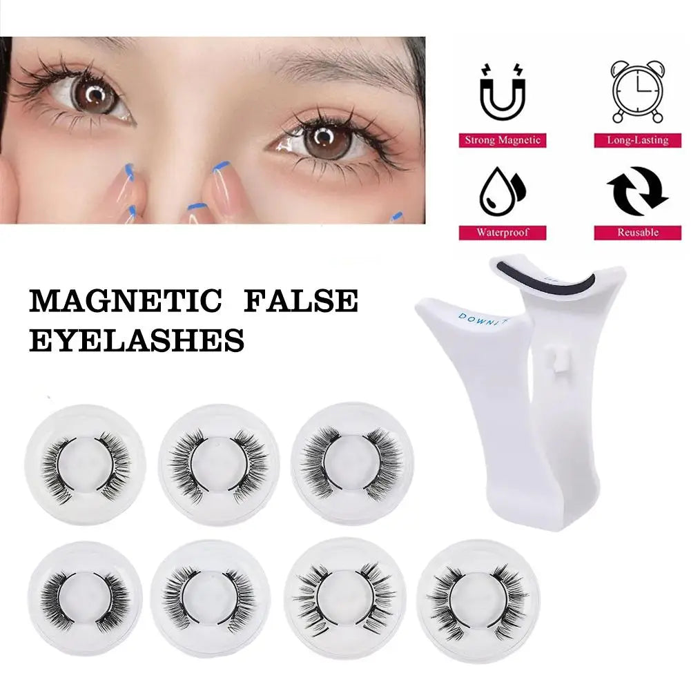 Magnets Tweezer with 3D Magnetic Natural Mink False Eyelash Professional Eyelash Extension Makeup Curler Clip Clamp Makeup Tool