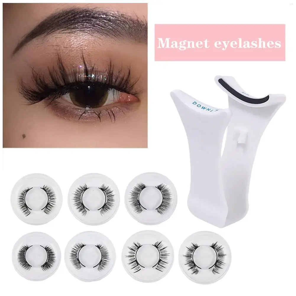 Magnets Tweezer with 3D Magnetic Natural Mink False Eyelash Professional Eyelash Extension Makeup Curler Clip Clamp Makeup Tool