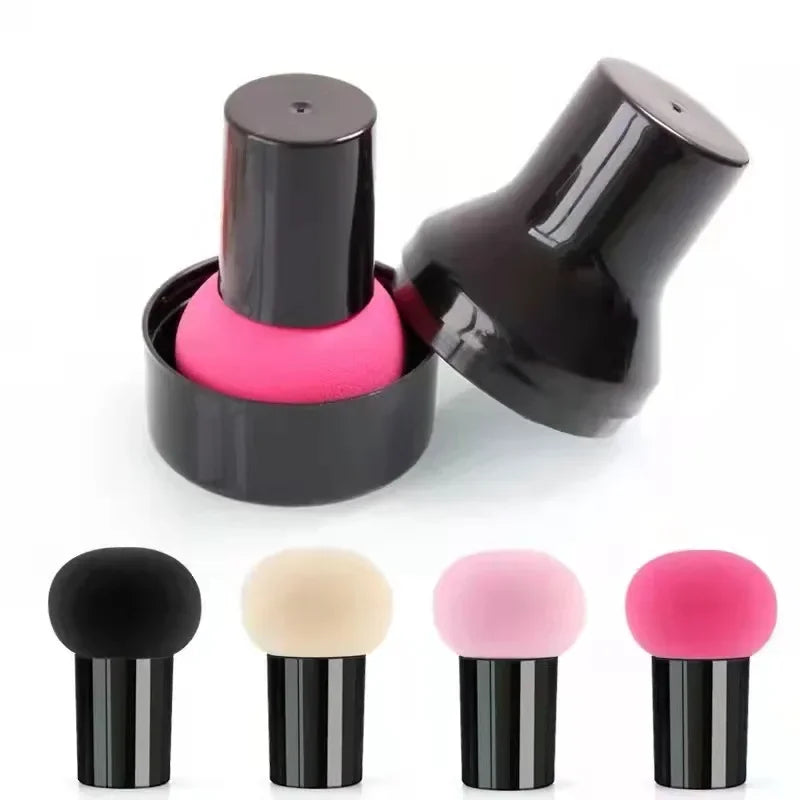 Mushroom Head Powder Puff with Protective Cap Wet Dry Cosmetic Puff Air Cushion Sponge Makeup Egg Foundation Beauty Makeup Tools