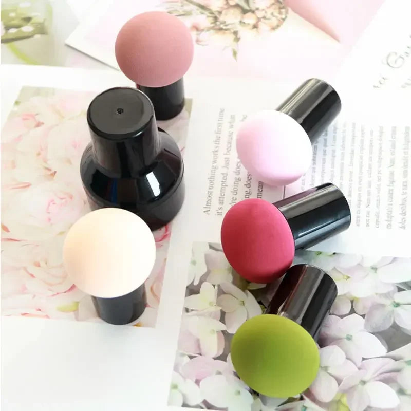 Mushroom Head Powder Puff with Protective Cap Wet Dry Cosmetic Puff Air Cushion Sponge Makeup Egg Foundation Beauty Makeup Tools